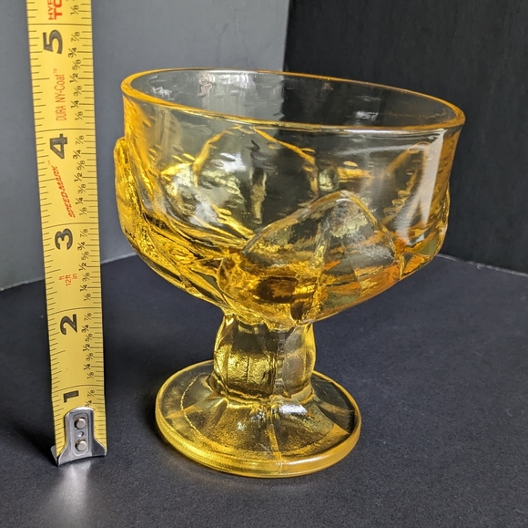 Vintage Tiffin Fransican Cornsilk Yellow Glasses. Tulip Design set of 4 - Picture 3 of 6